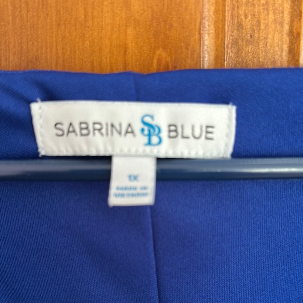Sabrina Blue Royal Blue Eyelet Dress - Picture 4 of 4